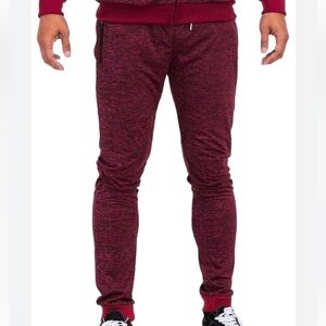 XL carbon  Red Black Knit Jogger Pants - Cozy Bottoms w hat